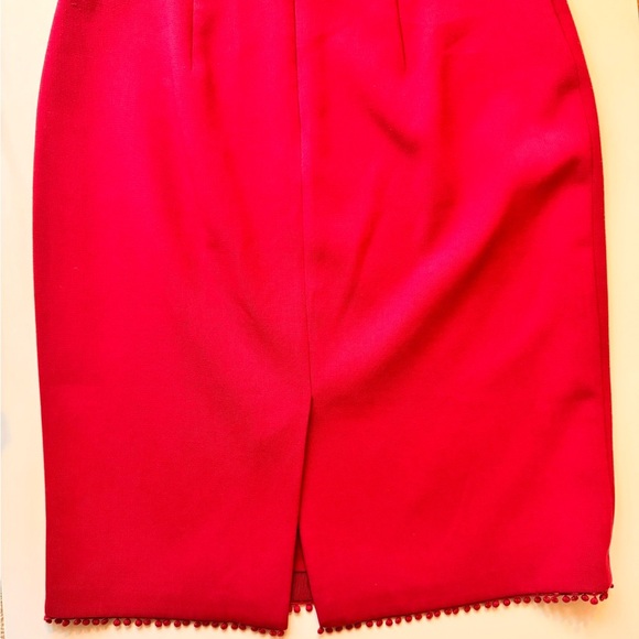 Ann Taylor Fuchsia Pencil Skirt with Pearl Hem Design - Picture 2 of 11